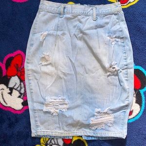 Cotton on Denim light wash skirt